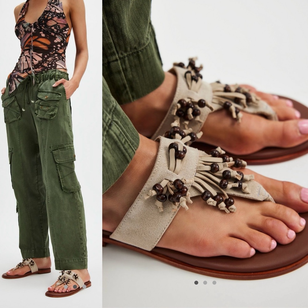 Free People Sadie Fringe Sandals